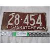 Image 1 : 1934 Sask Licence Plate