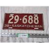 Image 1 : 1938 Sask Licence Plate