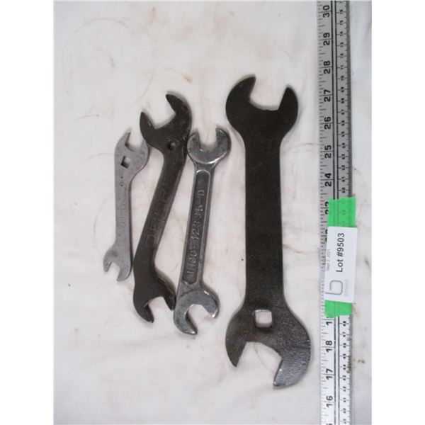 (4) Vintage Wrenches (2 are stamped J Deere)