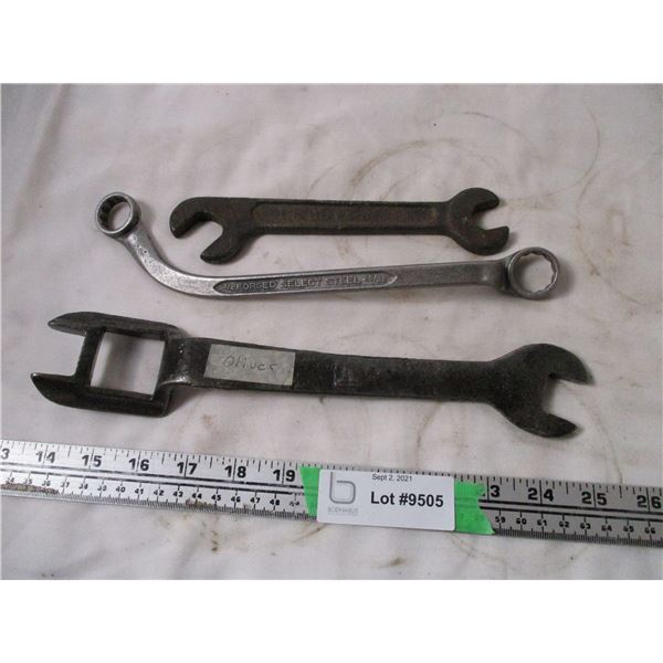 (3) Vintage Wrenches (1 Stamped IH)