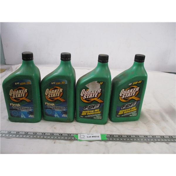 5W30, 10W30, 15W40 1 Litre Oil Containers (All Full)