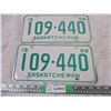 Image 1 : Pair of 1968 Sask Licence Plates