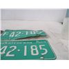 Image 2 : (2) Pairs of Sask Licence Plates 1962, 69