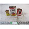 (3) vintage oil tins
