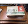 Image 4 : singer sewing machine in cabinet with attachments