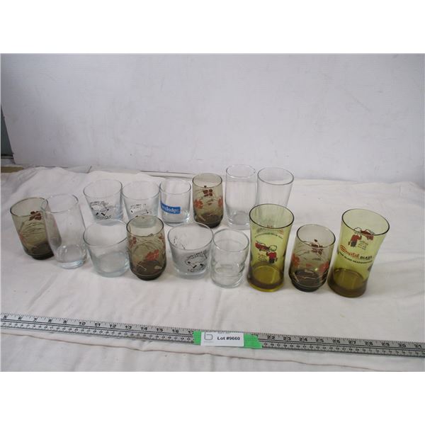 Vintage Glass Cups, Tumblers