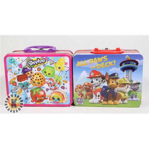 SHOPKINS & PAW PATROL LUNCH PAILS
