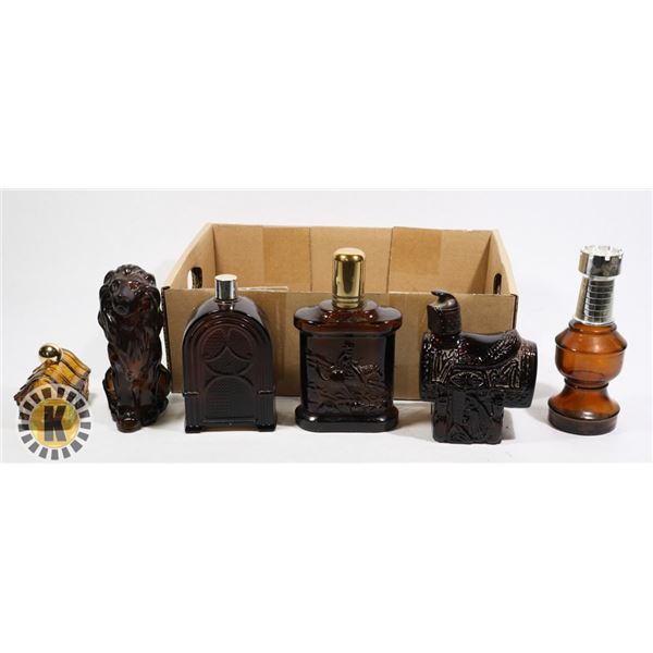 6 EMPTY AVON BOTTLES