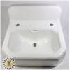 Image 1 : CAST IRON BATHROOM SINK - REFURNISHED IN WHITE