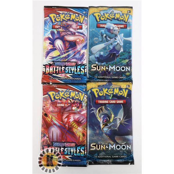 POKEMON x4 VARIOUS COLLECTORS BOOSTER PACKS