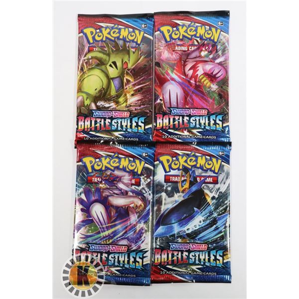POKEMON x4 BATTLE STYLES COLLECTORS BOOSTER PACKS