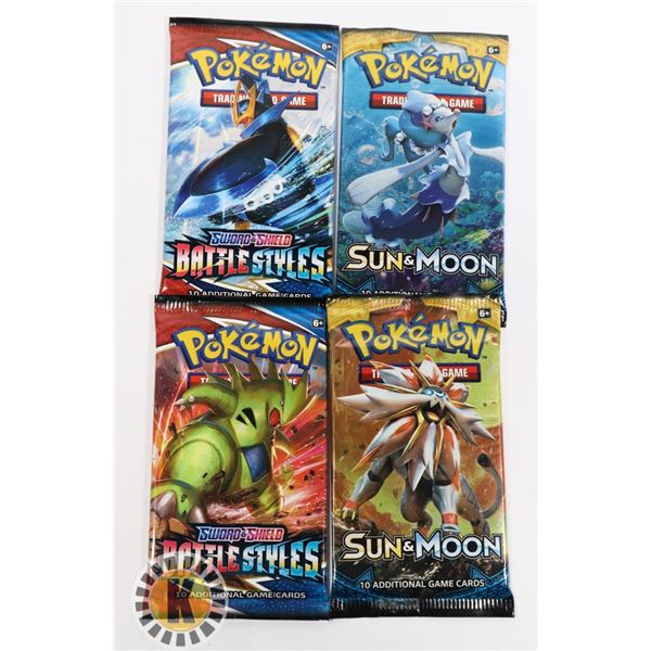 POKEMON x4 VARIOUS COLLECTORS BOOSTER PACKS