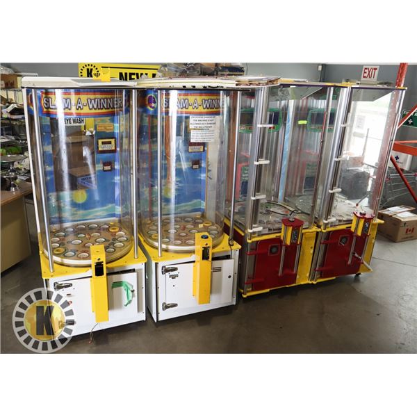 LOT OF 4 PRIZE REDEMPTION MACHINES