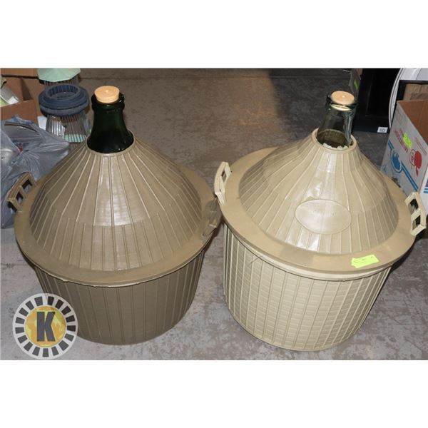 2 WHINE DEMIJOHN