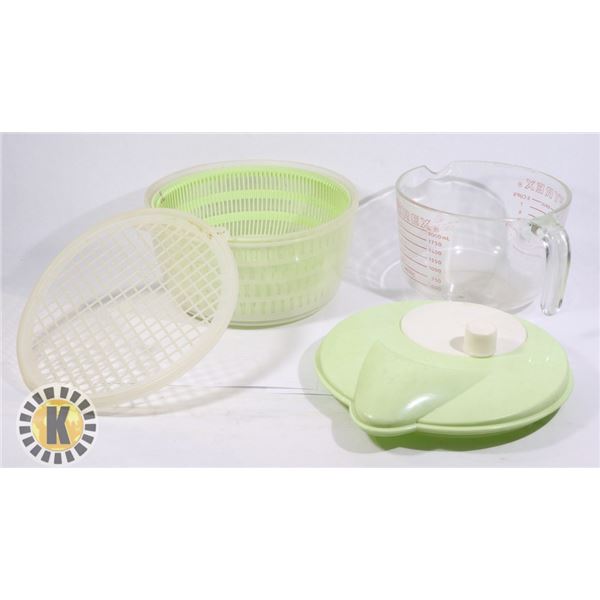 COOKING SUPPLIES- PYREX BOWL AND STRAINERS