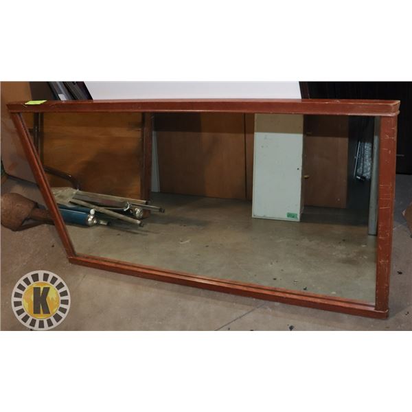 LARGE FRAMED MIRROR- 46" BY 26''