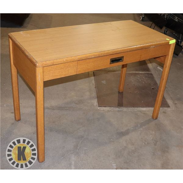 ONE DRAWER DESK (APPROX. 30" TALL X 45" WIDE X 22"