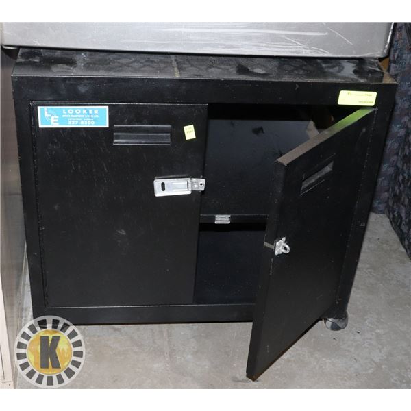 METAL CABINET ON WHEELS