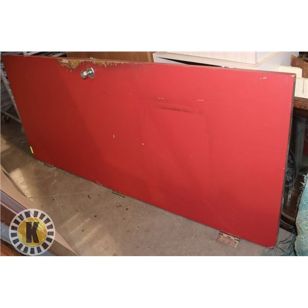 COMMERCIAL RED DOOR- 83" BY 35.5" TRADITIONAL STYL