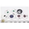Image 1 : x7 GENUINE GEMSTONES RUBY, EMERALD, SAPPHIRE, LAPI