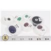 Image 1 : x7 GENUINE GEMSTONES RUBY, EMERALD, SAPPHIRE, LAPI