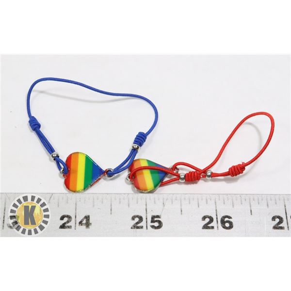 NEW 2 PIECE RAINBOW BRACELET SET