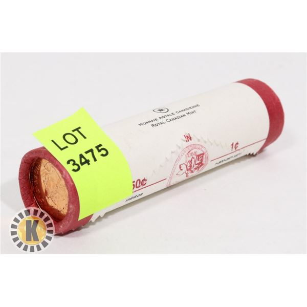 UNCIRCULATED ROLL OF CANADIAN PENNIES