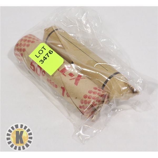 ROLL OF AMERICAN PENNIES AND ROLL OF CANADIAN