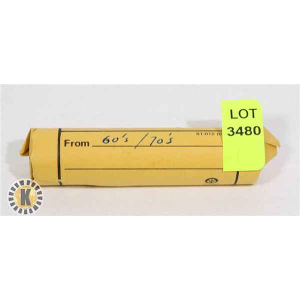 ROLL OF 1960S AND 1970S PENNIES