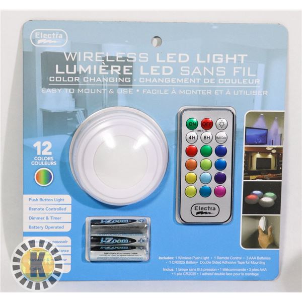 NEW WIRELESS LED LIGHT WITH REMOTE