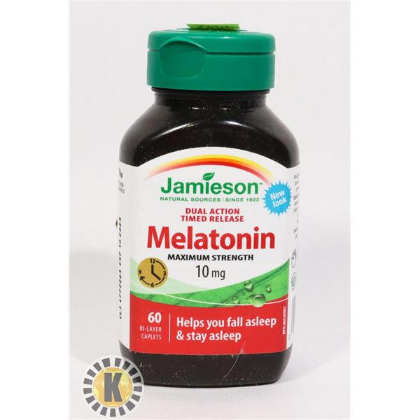 BOTTLE OF MELATONIN CAPLETS (60 IN BOTTLE)