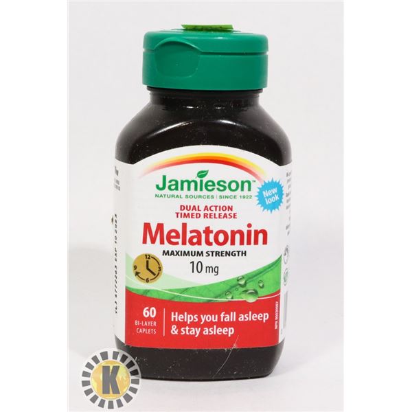 BOTTLE OF MELATONIN CAPLETS (60 IN BOTTLE)
