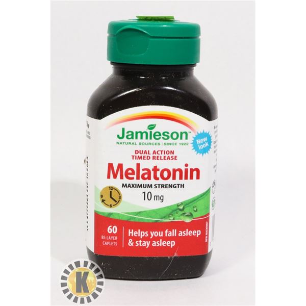 BOTTLE OF MELATONIN CAPLETS (60 IN BOTTLE)