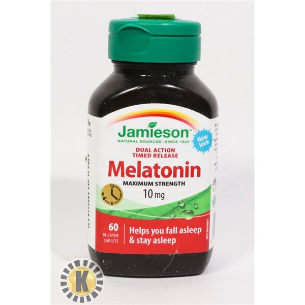 BOTTLE OF MELATONIN CAPLETS (60 IN BOTTLE)