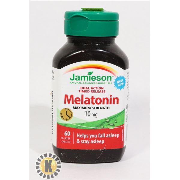 BOTTLE OF MELATONIN CAPLETS (60 IN BOTTLE)