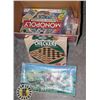 Image 1 : BOARD GAMES- CHECKER, 2 MONOPOLY,  12 DECKS CARDS