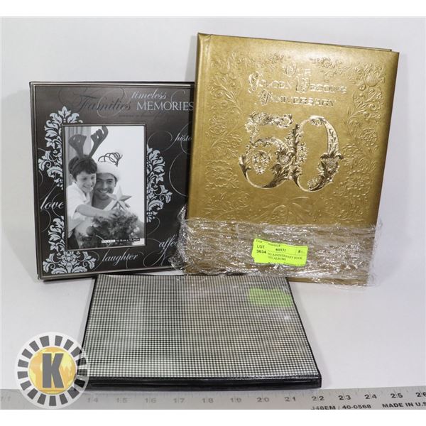1 WEDDING ANNIVERSARY BOOK AND 2 PHOTO ALBUMS