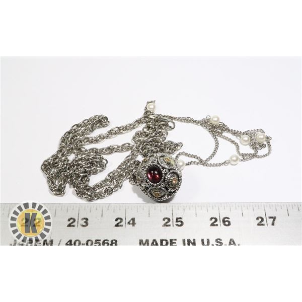 940-102 CHAIN NECKLACE W/ ROUND PENDANT