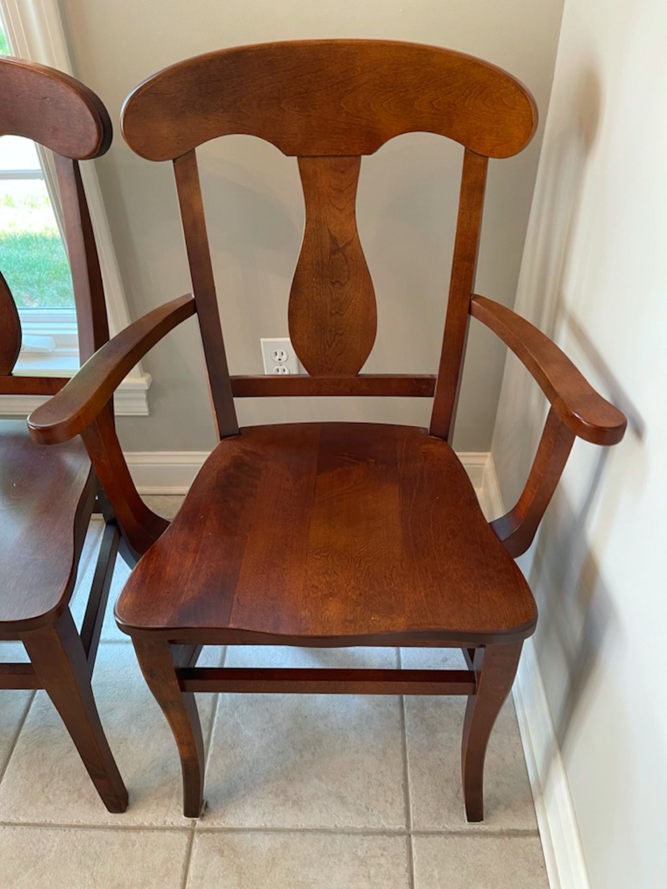 WALTER OF WABASH DINING ROOM TABLE WITH SIX DINING CHAIRS