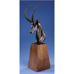 SABLE ANTELOPE BRONZE BUST