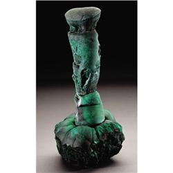 ELONGATED MALACHITE STALACTITE