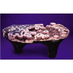 UNUSUAL STALACTITE GEODE TABLE