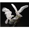 Image 1 : GOLDEN EAGLE COUPLE on POLISHED PHANTOM QUARTZ