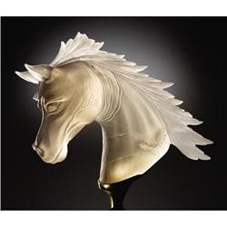 FINELY CARVED SMOKY QUARTZ HORSE HEAD