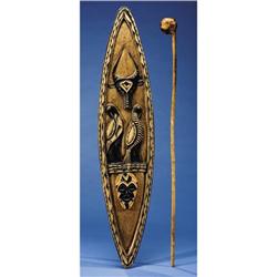 AUTHENTIC ZULU KNOBKERRIE AND SHIELD