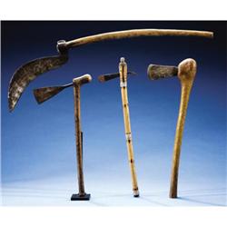 COLLECTION OF FOUR VINTAGE AFRICAN TOOLS