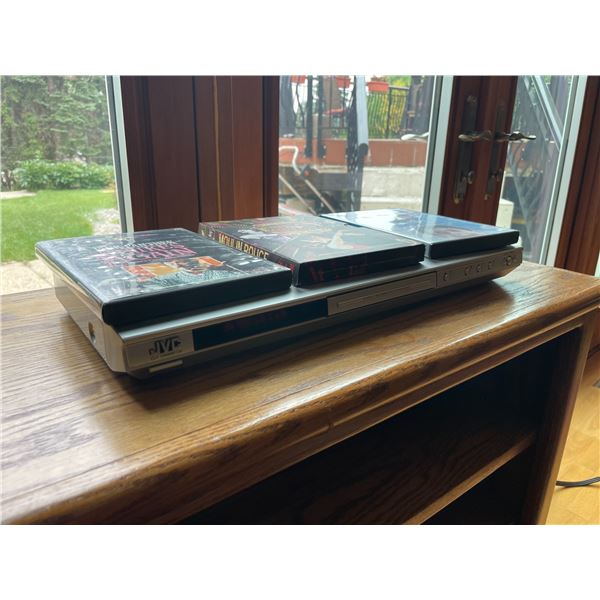 JVC DVD Player w/ 3 DVDs