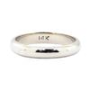 Image 1 : 3.6mm Half Dome Wedding Band - 14KT White Gold