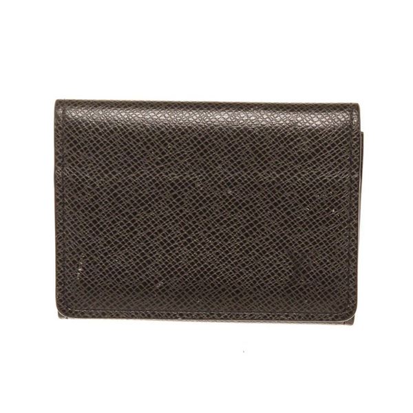 Louis Vuitton Black Leather Envelope Business Wallet
