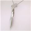 Image 2 : Tiffany & Co. Frank Gehry 16" 18k White Gold Orchid Diamond Pendant Necklace